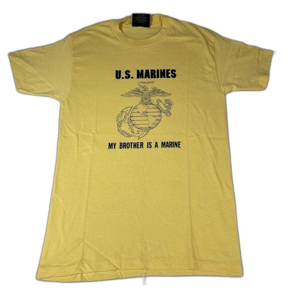 Vintage 80s United States Marines USMC T Shirt Single Stitch Mens M USA Made - Picture 1 of 7